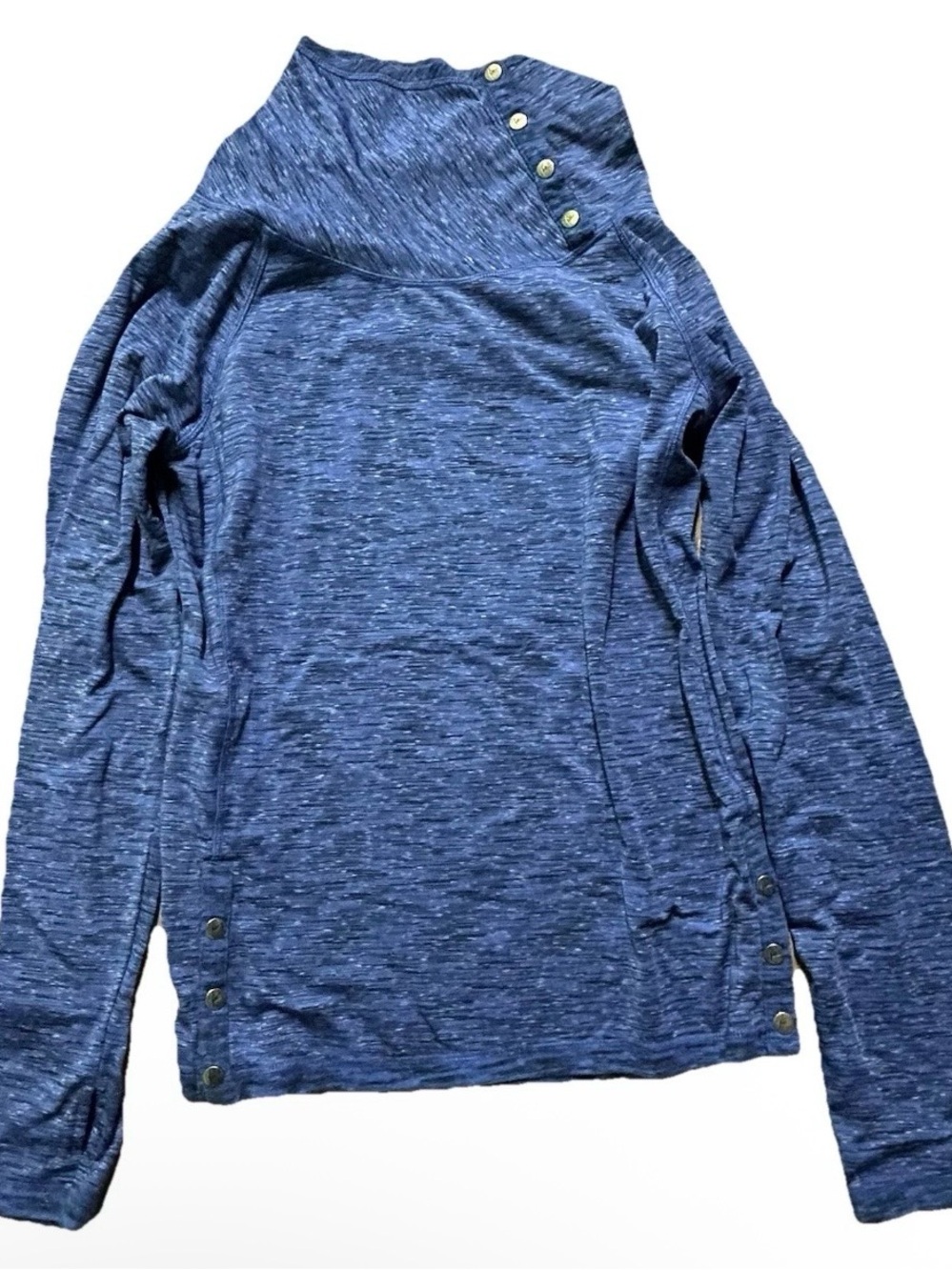 Women’s 90 Degrees Blue Fleece Mock Neck Sweater Size XL